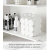 image:imageYamazaki Home Tower Interlocking Towel Organizer  Bathroom Storage Shelf Rack  Steel  Spacesaving towel organizer for bathroom shelves and countertops Sturdy steel construction ensures longlasting durabilityWhite