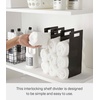 image:imageYamazaki Home Tower Interlocking Towel Organizer  Bathroom Storage Shelf Rack  Steel  Spacesaving towel organizer for bathroom shelves and countertops Sturdy steel construction ensures longlasting durabilityBlack