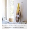 image:imageYamazaki Home Tower Leaning Ladder Rack Space Saving  Ladder 63  Steel  Leaning ladder hanger for bedroom closet living room bathroom storage Nonslip rubber caps protect floors and wallsWhite