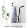image:imageYamazaki Home Tower Leaning Ladder Rack Space Saving  Ladder 63  Steel  Leaning ladder hanger for bedroom closet living room bathroom storage Nonslip rubber caps protect floors and wallsBlack