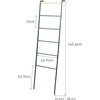 image:imageYamazaki Home Tower Leaning Ladder Rack Space Saving  Ladder 63  Steel  Leaning ladder hanger for bedroom closet living room bathroom storage Nonslip rubber caps protect floors and wallsForest Green