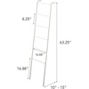 image:imageYamazaki Home Tower Leaning Ladder Rack Space Saving  Ladder 63  Steel  Leaning ladder hanger for bedroom closet living room bathroom storage Nonslip rubber caps protect floors and wallsWhite