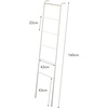 image:imageYamazaki Home Tower Leaning Ladder Rack Space Saving  Ladder 63  Steel  Leaning ladder hanger for bedroom closet living room bathroom storage Nonslip rubber caps protect floors and wallsWhite