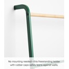 image:imageYamazaki Home Tower Leaning Ladder Rack Space Saving  Ladder 63  Steel  Leaning ladder hanger for bedroom closet living room bathroom storage Nonslip rubber caps protect floors and wallsForest Green