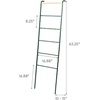 image:imageYamazaki Home Tower Leaning Ladder Rack Space Saving  Ladder 63  Steel  Leaning ladder hanger for bedroom closet living room bathroom storage Nonslip rubber caps protect floors and wallsForest Green