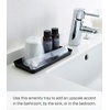 image:imageYamazaki Home Tower Space Saving Vanity Tray  4 X 85  Steel  Compact space saving vanity tray features a durable steel construction with protective silicone cushions Easy to assemble