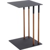 image:imageYAMAZAKI Home Plain Metal and Wood Sliding Sofa C Table End Table Coffee Tray Laptop Desk Modern Bedside Or Living Room Small Accent Table 22  Steel  Versatile metal and wood sliding sofa C table Perfect as a coffee tray laptop desk or modern bedside small accent tableBlack
