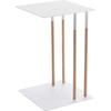 image:imageYAMAZAKI Home Plain Metal and Wood Sliding Sofa C Table End Table Coffee Tray Laptop Desk Modern Bedside Or Living Room Small Accent Table 22  Steel  Versatile metal and wood sliding sofa C table Perfect as a coffee tray laptop desk or modern bedside small accent tableWhite