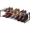 image:imageYAMAZAKI Home Plain Stackable Slim Shoe Rack 7  Steel  Holds Up To 4 Pairs Of Shoes Per ShelfBlack