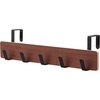 image:imageYAMAZAKI Home Ply Over The Door Hooks  Hanging Coat Rack Wood OverTheDoor Minimal Assembly ReqWalnut