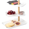 image:imageYAMAZAKI Home Rin 3Tier Accessory Tray  Jewelry Holder amp Storage Organizer Metal With Wooden Accent  SteelAsh