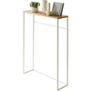 image:imageYAMAZAKI Home Slim Console Table  Narrow Entryway Table 24 Inch with Hooks UltraShallow Skinny Table for Small Spaces Modern White Narrow Console Table Steel  Wood Easy Assembly  Ultrashallow skinny console table for small spaces 24inch Adds practical everyday storage Keeps essentials organizedWhite