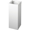 image:imageYAMAZAKI Home Tall Slim Trash Can  Modern Square Steel Waste Basket with Handle White Metal Trash Can for Kitchen Bathroom or Office 725 Gallons Slim Tall DesignWhite