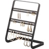 image:imageYAMAZAKI Home Tower Earring Display Stand  Holder for Jewelry Organization  SteelBlack