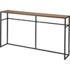 image:imageYAMAZAKI Home Tower Long Console Table for Entryway Or Hallways Narrow Behnd Sofa Table with Wooden Top  Long console table perfect for entryways or hallways Features a beautiful wooden top and a functional lower metal shelfBlack