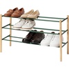 image:imageYAMAZAKI home Plain Expandable 3Tierd Shoe Rack White  Expandable threetiered space saving shoe rack Adds practical everyday storage Designed for convenient home organizationForest Green