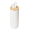 image:imageYamazaki Home Rin Reusable Round Tissue Case Car Tissue Holder Slim Metal Tissue Container with Wooden Lid  Small  Steel  WoodAsh