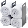 image:imageYamazaki Home Tower Interlocking Towel Organizer  Bathroom Storage Shelf Rack  Steel  Spacesaving towel organizer for bathroom shelves and countertops Sturdy steel construction ensures longlasting durabilityBlack