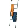 image:imageYamazaki Home Tower Leaning Ladder Rack Space Saving  Ladder 63  Steel  Leaning ladder hanger for bedroom closet living room bathroom storage Nonslip rubber caps protect floors and wallsForest Green
