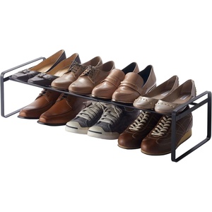 image:imageYAMAZAKI Home 3Tier Expandable Shoe Rack Stackable Closet Organizer WhiteBlack