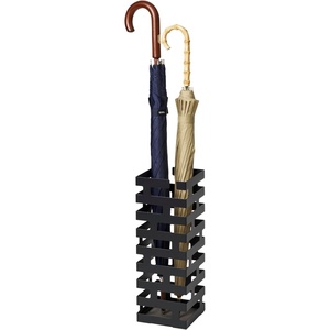 image:imageYAMAZAKI Home Brick Umbrella Stand  Storage for Umbrellas amp Walking Canes  Square  Steel  Holds 4 UmbrellasBlack