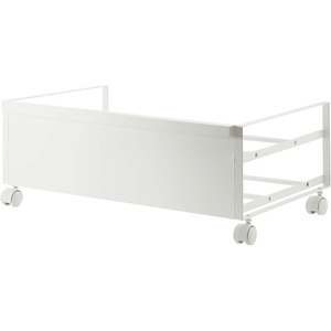 image:imageYAMAZAKI Home Frame Rolling Shoe Rack Compact Entryway Or Bedroom Metal Shoe Organizer With Wheels Steel  Holds 4 Shoes 6 Heels  Compact shoe organizer on wheels for easy mobility Ideal for entryway or bedroom storage Easily roll under furnitureWhite