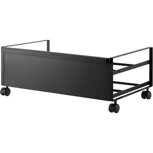 image:imageYAMAZAKI Home Frame Rolling Shoe Rack Compact Entryway Or Bedroom Metal Shoe Organizer With Wheels Steel  Holds 4 Shoes 6 Heels  Compact shoe organizer on wheels for easy mobility Ideal for entryway or bedroom storage Easily roll under furnitureBlack