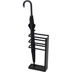 image:imageYAMAZAKI Home Layer Freestanding Umbrella HolderUmbrella Stand For UmbrellasCanesWalking Sticks  Steel  Holds Umbrellas At Least 105 LongBlack