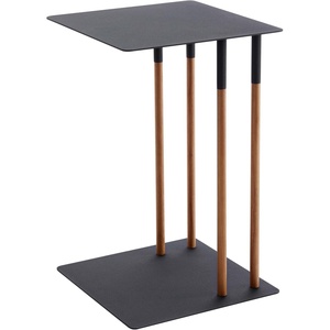image:imageYAMAZAKI Home Plain Metal and Wood Sliding Sofa C Table End Table Coffee Tray Laptop Desk Modern Bedside Or Living Room Small Accent Table 22  Steel  Versatile metal and wood sliding sofa C table Perfect as a coffee tray laptop desk or modern bedside small accent tableBlack