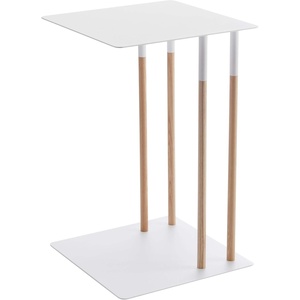 image:imageYAMAZAKI Home Plain Metal and Wood Sliding Sofa C Table End Table Coffee Tray Laptop Desk Modern Bedside Or Living Room Small Accent Table 22  Steel  Versatile metal and wood sliding sofa C table Perfect as a coffee tray laptop desk or modern bedside small accent tableWhite