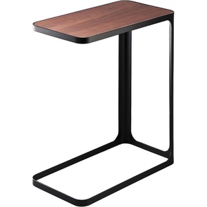 image:imageYAMAZAKI Home Small Metal and Wood Bedside Compact Side Table for Modern Living Room  Narrow C Shaped Slim End Table Steel One Size Black  Compact metal and wood bedside table or couch table with a narrow Cshaped design Built for daily use Living room deskBlack