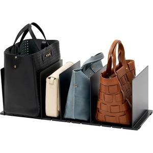 image:imageYAMAZAKI Home Smart Purse OrganizerBag Divider For Closet Shelf  Abs Plastic  Smart purse organizer and bag divider ideal for closet shelves Durable ABS plastic construction Built for everyday useBlack