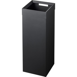 image:imageYAMAZAKI Home Tall Slim Trash Can  Modern Square Steel Waste Basket with Handle White Metal Trash Can for Kitchen Bathroom or Office 725 Gallons Slim Tall DesignBlack