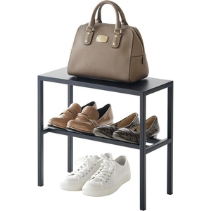 image:imageYAMAZAKI Home Tower 2Tier Entryway Shoe Organizer 16  Steel  Holds 4 Pairs of Shoes