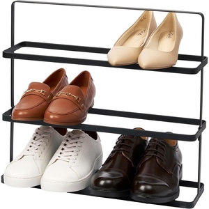 image:imageYAMAZAKI Home Tower Compact Modern Metal Shoe Rack  Short 18  Steel  Holds 6 To 9 Shoes