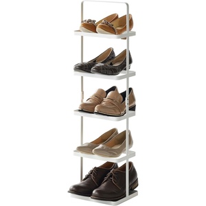 image:imageYAMAZAKI Home Tower Compact Modern Metal Shoe Rack  Short 18  Steel  Holds 6 To 9 ShoesWhite