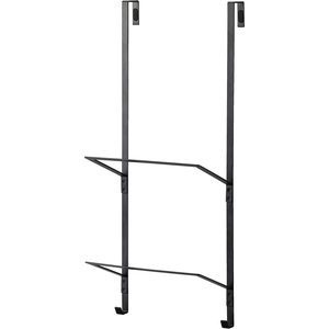 image:imageYAMAZAKI Home Tower OverTheDoor Yoga Mat Storage Hanger  3Tier Organizer for Foam Rollers Backpacks Hats Bags  Extra Closet Space Saver  SteelBlack