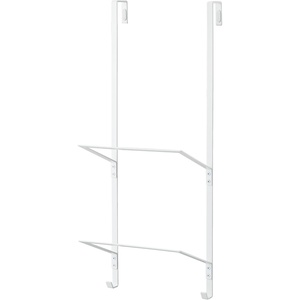 image:imageYAMAZAKI Home Tower OverTheDoor Yoga Mat Storage Hanger  3Tier Organizer for Foam Rollers Backpacks Hats Bags  Extra Closet Space Saver  SteelWhite