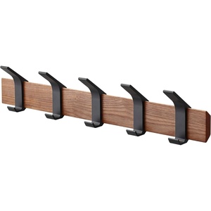 image:imageYAMAZAKI Home WallMounted Coat Hanger Brown Steel  Wood One Size Walnut  Durable steel and wood wallmounted coat hanger Perfect spacesaving entryway organizer Built for everyday home storageWalnut