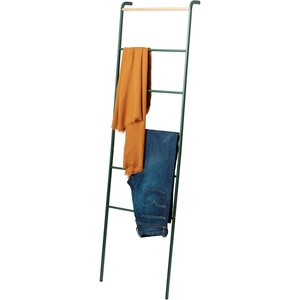 image:imageYamazaki Home Tower Leaning Ladder Rack Space Saving  Ladder 63  Steel  Leaning ladder hanger for bedroom closet living room bathroom storage Nonslip rubber caps protect floors and wallsForest Green