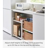 image:imageYAMAZAKI Home 2Tier Hideaway Storage Cart Adjustable Steel Shelves White  Wheeled wagon cart design with builtin hooks Adds practical everyday storage Designed for convenient home organizationWhite
