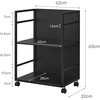 image:imageYAMAZAKI Home 2Tier Hideaway Storage Cart Adjustable Steel Shelves White  Wheeled wagon cart design with builtin hooks Adds practical everyday storage Designed for convenient home organizationBlack