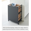 image:imageYAMAZAKI Home 2Tier Hideaway Storage Cart Adjustable Steel Shelves White  Wheeled wagon cart design with builtin hooks Adds practical everyday storage Designed for convenient home organizationBlack