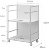 image:imageYAMAZAKI Home 2Tier Hideaway Storage Cart Adjustable Steel Shelves White  Wheeled wagon cart design with builtin hooks Adds practical everyday storage Designed for convenient home organizationWhite