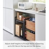 image:imageYAMAZAKI Home 2Tier Hideaway Storage Cart Adjustable Steel Shelves White  Wheeled wagon cart design with builtin hooks Adds practical everyday storage Designed for convenient home organizationBlack