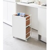 image:imageYAMAZAKI Home 2Tier Hideaway Storage Cart Adjustable Steel Shelves White  Wheeled wagon cart design with builtin hooks Adds practical everyday storage Designed for convenient home organizationWhite