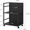 image:imageYAMAZAKI Home 2Tier Hideaway Storage Cart Adjustable Steel Shelves White  Wheeled wagon cart design with builtin hooks Adds practical everyday storage Designed for convenient home organizationBlack