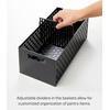 image:imageYAMAZAKI Home 2Tier Storage Basket UnderSink Storage ABS Plastic White  Twotier sliding baskets organizer rack designed for pantry or undersink storage Sturdy organizationBlack