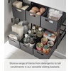 image:imageYAMAZAKI Home 2Tier Storage Basket UnderSink Storage ABS Plastic White  Twotier sliding baskets organizer rack designed for pantry or undersink storage Sturdy organizationBlack