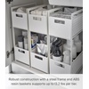 image:imageYAMAZAKI Home 2Tier Storage Basket UnderSink Storage ABS Plastic White  Twotier sliding baskets organizer rack designed for pantry or undersink storage Sturdy organizationWhite